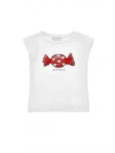 Футболка с принтом Monnalisa, Bianco