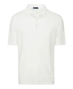 Белая хлопковая рубашка-поло с застежкой на пуговицы. Hindustrie, белый