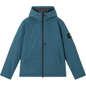 Куртка с капюшоном и лого-патчем STONE ISLAND, темно-бирюзовый
