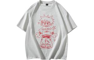 Футболка Unisex Crew Neck Moderate Straight Fit GOLFCROSS, светло-heather серый