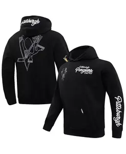 Мужская черная толстовка с капюшоном Pittsburgh Penguins Paint the City Pro Standard
