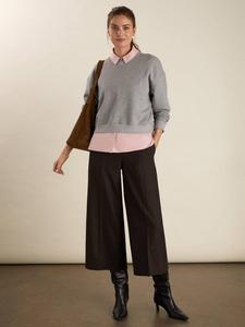 Широкие укороченные брюки Gilma из шерстяной смеси Baukjen