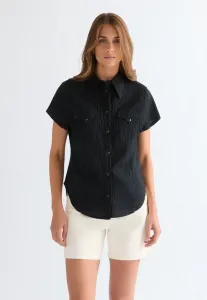 Стилизованная блузка в западном стиле с пуговицами Wrangler, Black