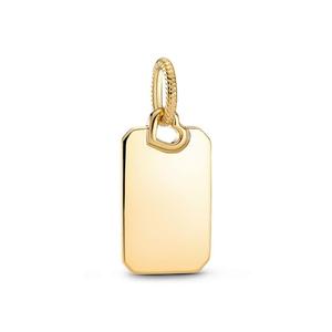 Кулон Engravable Rectangle Tag Pandora, покрытие - золото