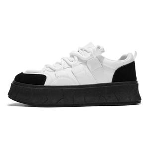 Bull charm Скользоустойчивые мужские скейтерские кеды низкие бело-черные, цвет White Black