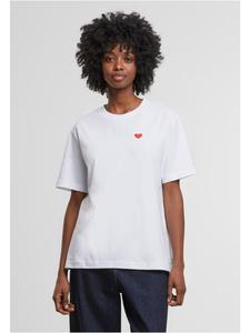 Футболка "Heart Shape EMB Tee" белого цвета Mister Tee