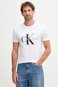Хлопковая футболка Calvin Klein Jeans, белый