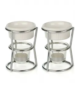 Набор из двух керамических масленок размером 8 x 8 x 13 см (акционный) Rsvp International, белый