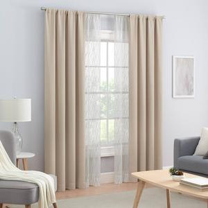 eclipse Raylan Keoni Вышивка 4-оконные панели для штор Eclipse, цвет Tan