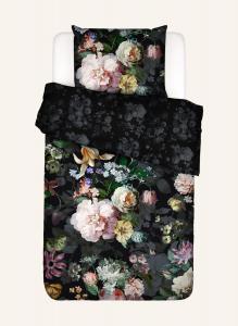 Постельное белье Essenza FLEUR, цвет schwarz/dunkelgrün/hellrosa