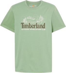 Мужская футболка Timberland с коротким рукавом и графическим принтом спереди TB0A6B8V0011, зеленый