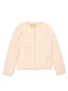 Кардиган с логотипом Double G Gucci Kids, розовый