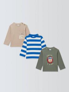 Детские футболки с длинными рукавами John Lewis, Pack of 3, Multi