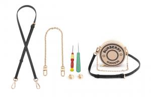 Lan Bao Fan Микрофибровый аксессуар для сумки с металлической цепочкой унисекс коричневый/черный, [Black]Crossbody Shoulder Strap+Decorative Chain (Comes with Modified Tool)