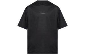 Футболка с короткими рукавами и логотипом Jil Sander, черный