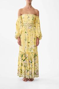 Платье-корсет с пышными рукавами, украшенное ромашками Camilla, daisy chains