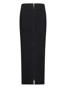 Юбка макси в рубчик на молнии SPORTMAX, черный