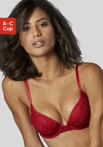 Бюстгальтер пуш-ап S.Oliver, мерцающий вид, сексуальное нижнее белье, цвет Chili