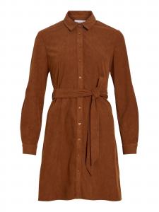 VILA Платье-рубашка 'VIElsa' в коричневом цвете