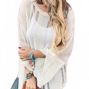 Белая трикотажная блузка с эффектом поношенности And The Why