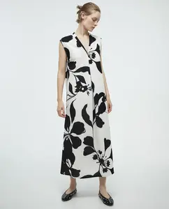 Основное платье из льна Sfera, черный