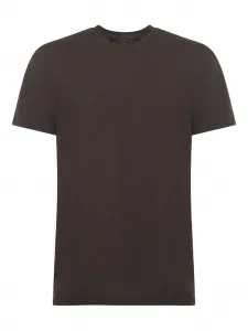 Хлопковая футболка Zanone, коричневый