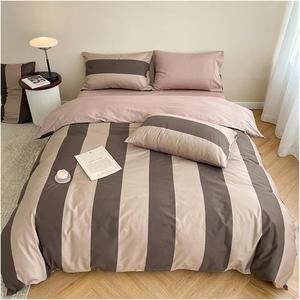 Generic Комплект постельного белья с полосками из хлопка