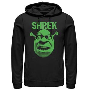 Мужская толстовка с капюшоном Shrek Grumpy Green Comic Art Face Licensed Character
