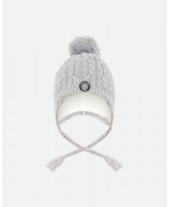 Детская зимняя шапка унисекс с подкладкой и помпоном, светло-серый меланж - для малышей/детей Deux par Deux, Heather gray