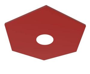 Потолочный светильник Lumicom River Hex 1X, 25x4x25 см цвет hochglanz rot