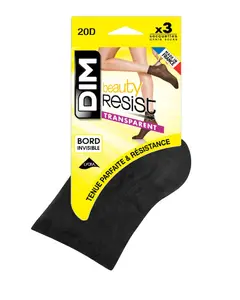 Набор из 3 прозрачных ботильонов с усиленным сетчатым носком Dim, черный