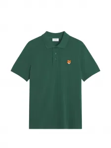 Поло с головой лисы Maison Kitsune, зеленый