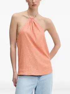 Топ, украшенный пайетками HUGO, оранжевый