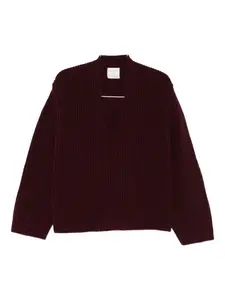 Свитер с V-образным вырезом Forte Forte, красный