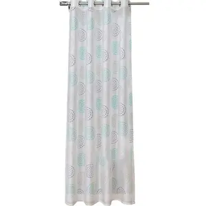 Шторы с люверсами, 1 шт. Heine Home, бирюзово-белый
