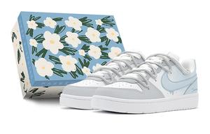 Женские кроссовки для скейтбординга Nike Court Borough, светло-синий