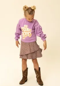 Юбка а-силуэта krinkel с леопардовым принтом Looxs Revolution, Lila Dessin