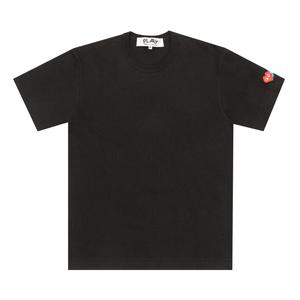 Футболка Comme des Garçons PLAY с двойным сердечком, черная