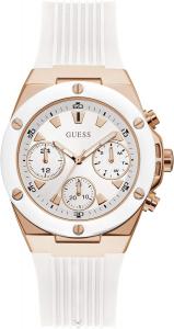 Guess, женские спортивные часы с множеством функций, 39 мм, White/Rose Gold Tone/White