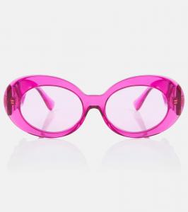 Солнцезащитные очки круглые с декором Versace