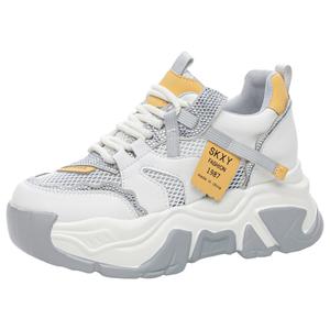 Низкие массивные кроссовки женские POOQ, желтый