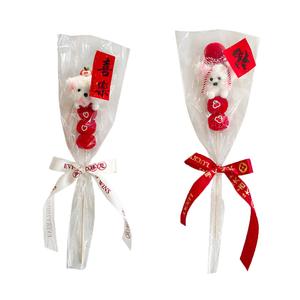 Плюшевая кукла милый щенок с леденцом на палочке 36см высота MENGMENGBUNNY