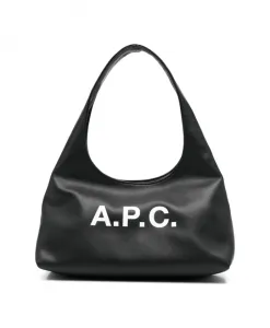 Черная магнитная сумка через плечо A.P.C., черный