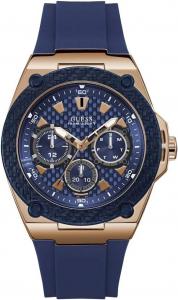 GUESS мужские часы из нержавеющей стали с кварцевым механизмом, Blue/Rose Gold Tone/Blue