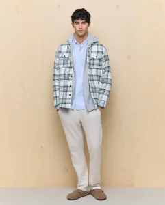 Мужская рубашка в клетку с флисовой подкладкой Easy Wear, коричневый