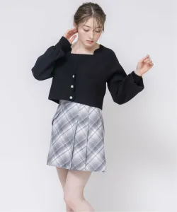 Мини-юбка в клетку Noela, цвет Light Gray