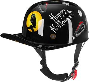 Шлем открытый Ceglia в стиле граффити, черный