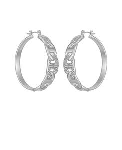 Серьги-кольца со стеклянными камнями (также в серебристом цвете) GUESS, Silver