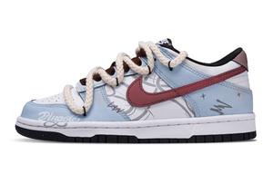 Nike Dunk Love IT - легкие, нескользящие и дышащие низкие кроссовки для скейтбординга унисекс светло-голубого цвета