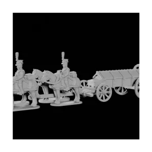 Французский Caisson et Train в Шако, ESR Napoleonics Miniatures - France (10mm)